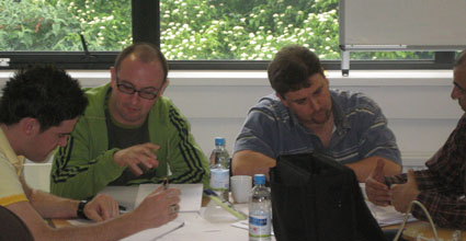 Executive Coaching training participants practice their coaching skills 